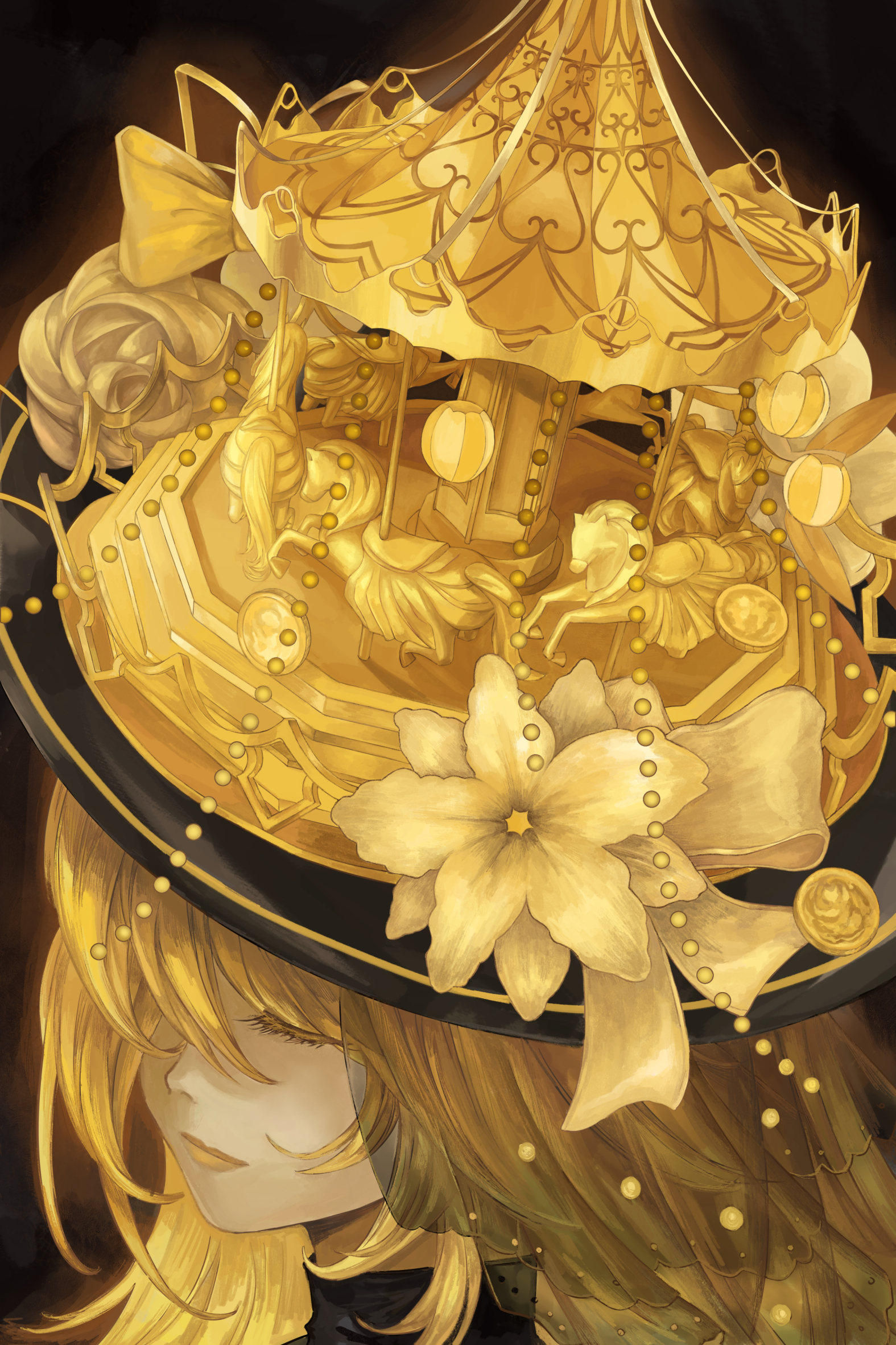 Merry-go-round hat-illustration